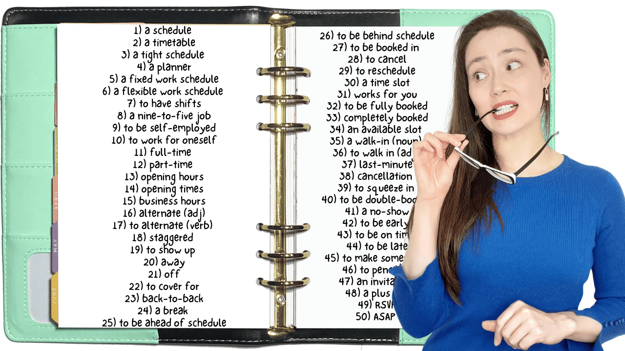 Vocabulary For Appointments And Schedules In English 50 New Words 